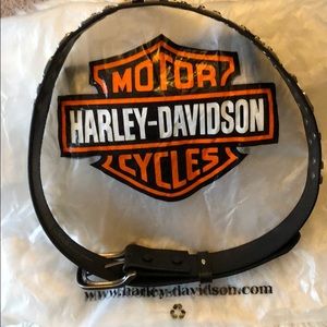 Leather Studded Harley Davidson Belt